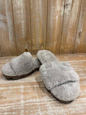 UGG Cozette Slippers Slides Women's 8 Open Toe Sandal Gray New